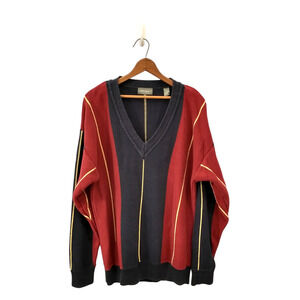 Vintage Lord & Taylor "Boyfriend" Sweater XL V-Neck Cotton Cozy Snuggly Comfort